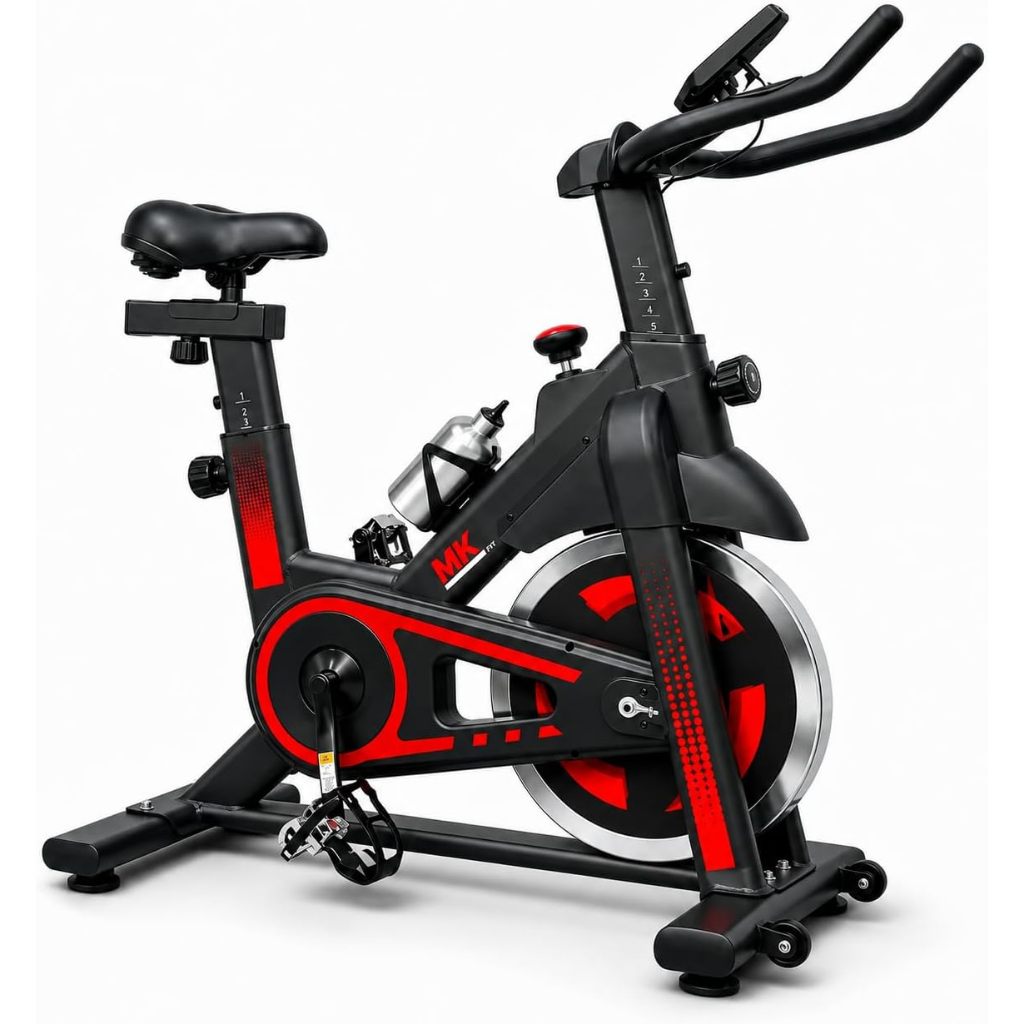 Bicicleta Ergométrica Spinning MK FIT Bike Design Moderno Roda de Inércia 10Kg Silenciosa Confortável Treino Em Casa Aca