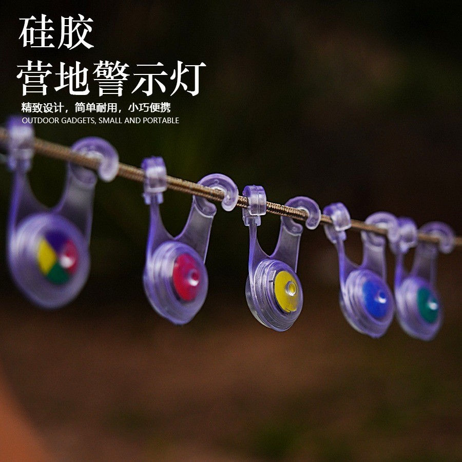 Led tenda corda pendurado luz mochila bicicleta aviso luz da cauda Silicone acampamento luz à prova dwaterproof água aca