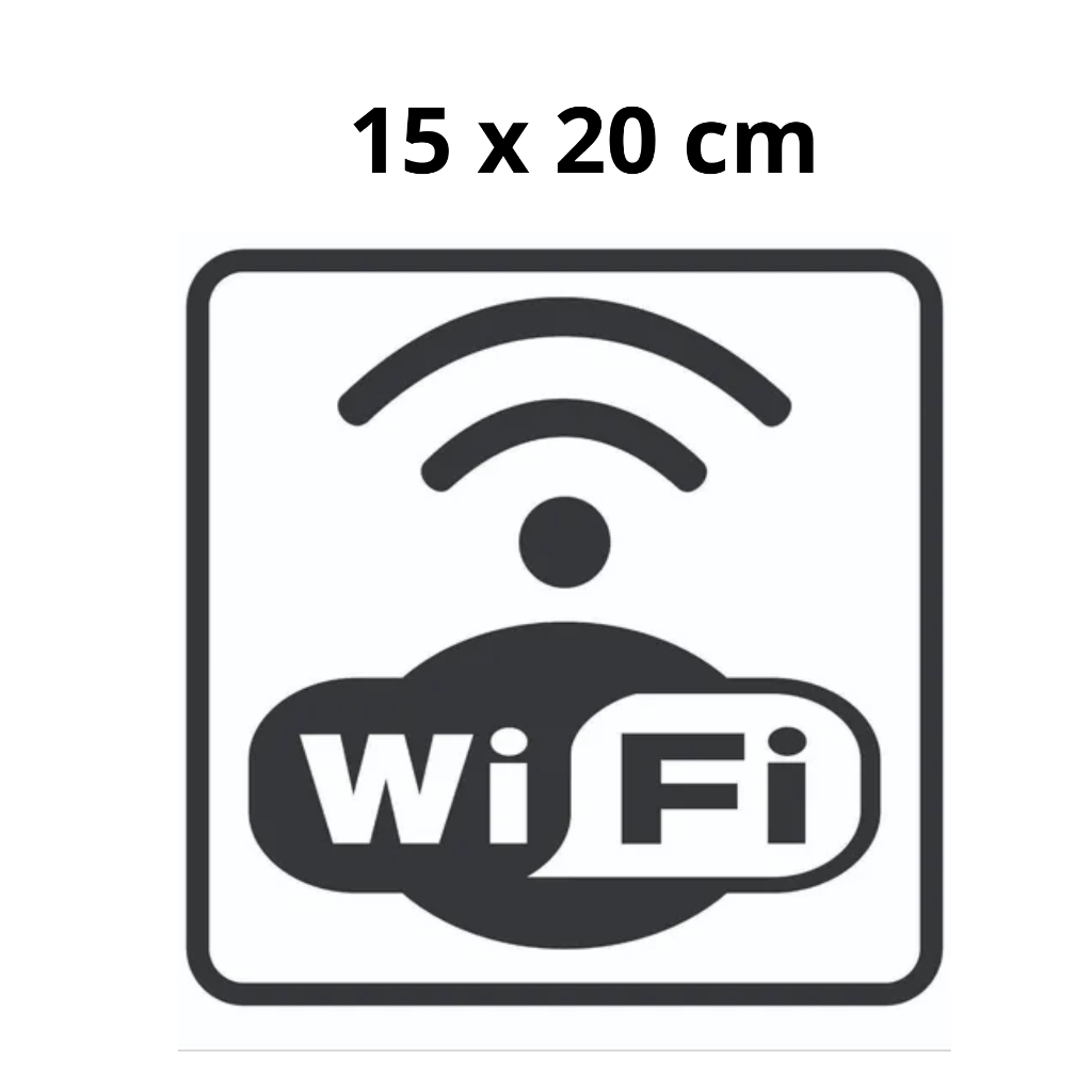 Placa Aviso Ambiente Wireless Rede Sem Fio Wifi Wi-fi Zone