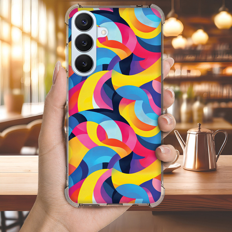 Capa Capinha GALAXY S26 ULTRA PLUS FE S25 S24 S23 S22 S21 S20 Anti-impacto Personalizada abstrato GEO formas (4056)