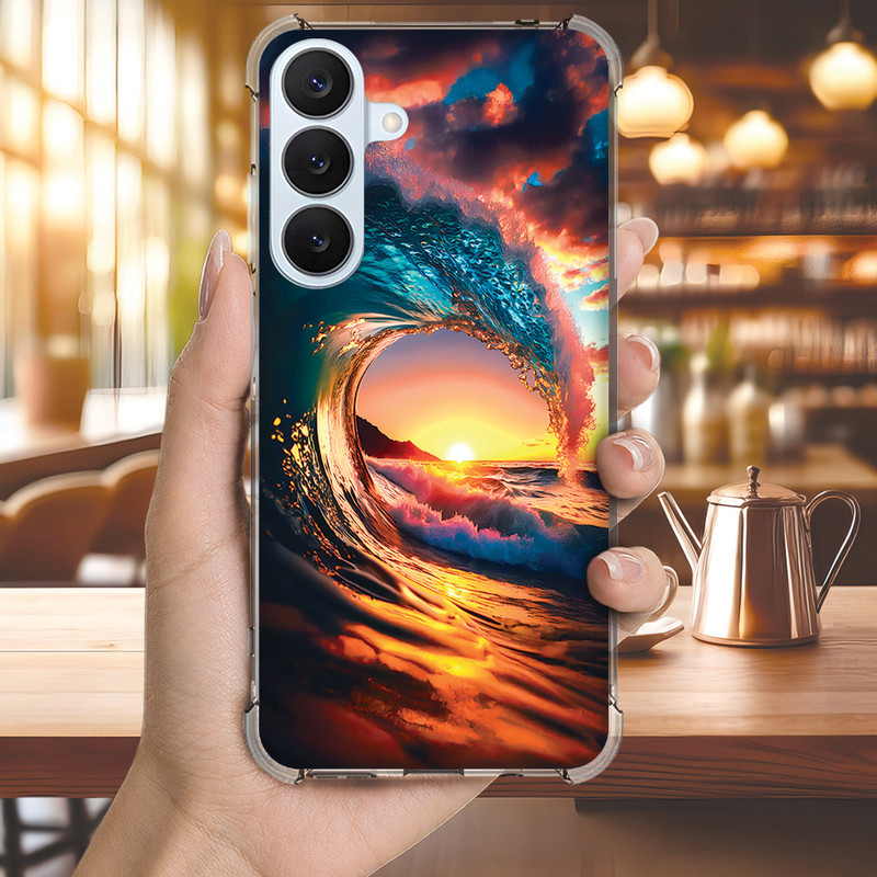 Capa Capinha GALAXY S26 ULTRA PLUS FE S25 S24 S23 S22 S21 S20 Anti-impacto Personalizada natureza ONDA SOL (4215)