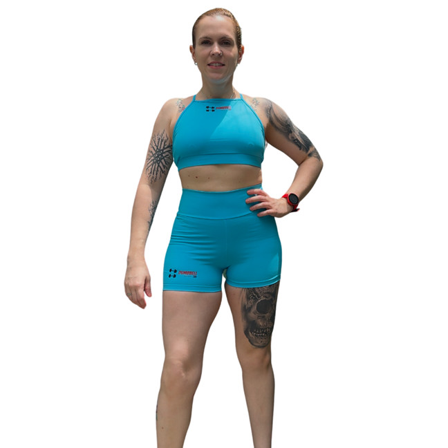 Shorts academia e cross azul - Dumbbell Sports