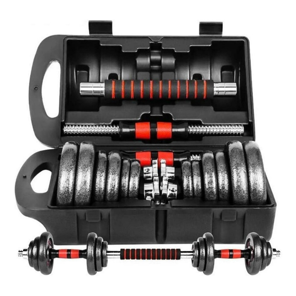 Kit Dumbbell Halter Ajustável Até 20kg Academia Musculação