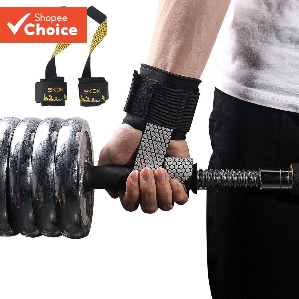 2PC Gym Glove Fitness Levantamento De Peso Dumbbell Correia De Treinamento De Força De Pulso Protetor Ajustável