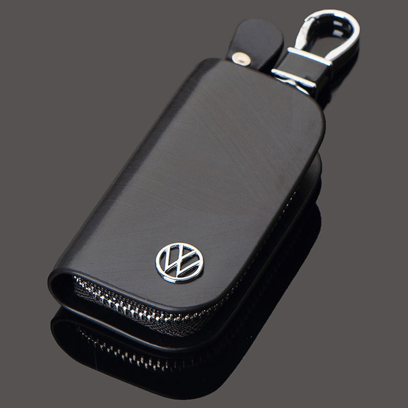 Capa de Chave de Carro VW para GOLF TIGUAN Jetta Scirocco Passat GTI, Capa de Couro, Porta-Chaves Inteligente 324 MICQ