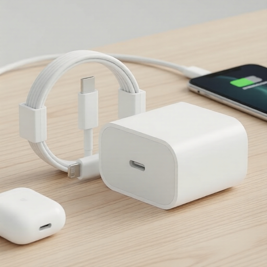 Carregador Rápido 35W 20W USB-C Power Delivery + Cabo para iPhone 8 a 14