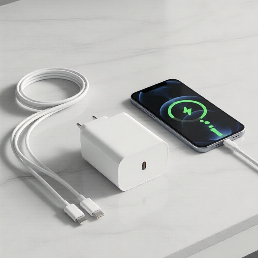 Adaptador de carregamento de 20W USB-C com Power Delivery e cabo para iPhone 13/14 Pro Max
