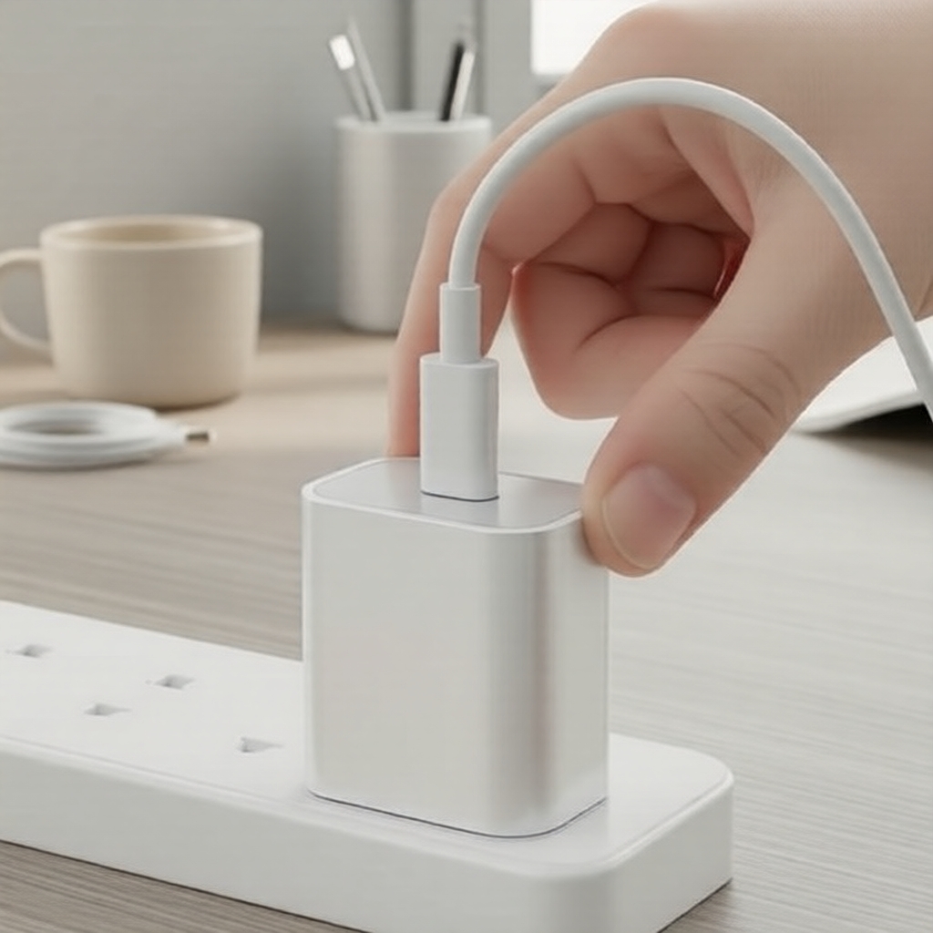 Cabo USB-C de 1 m + Carregador de Tomada US com Power Delivery de 20W para iPhone 14 Pro Max e iPad