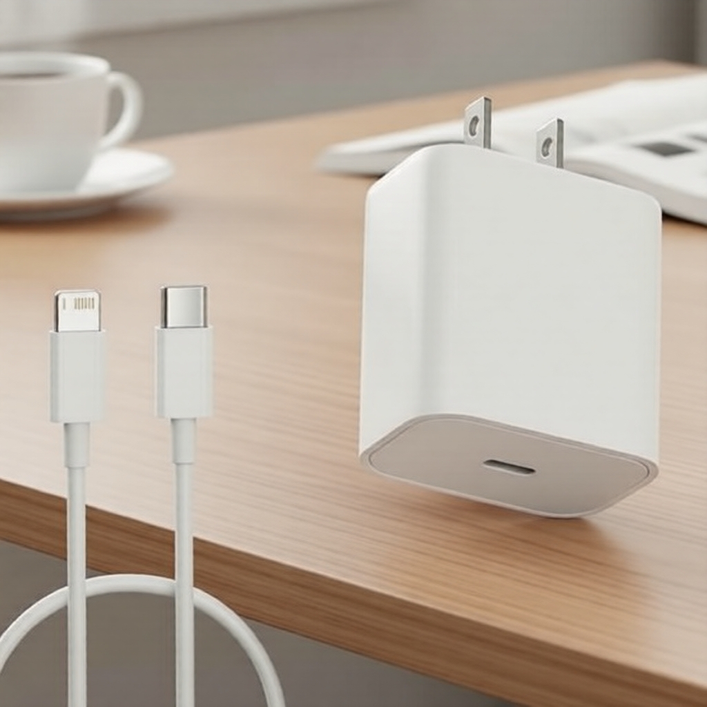 Carregador Rápido de 20W com Power Delivery + Cabo para iPhone 14 Pro Max e 13 Mini