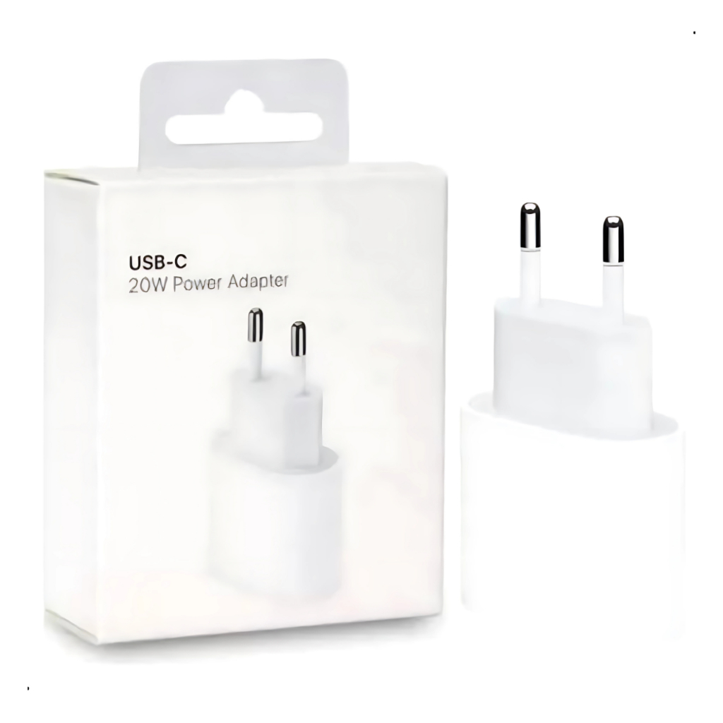 Carregador USB-C 20W Power Adapter Compatível para iPhone e Android Carregamento Rápido
