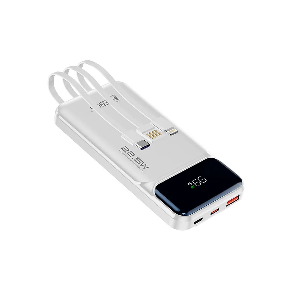 Carregador Power Bank Hrebos Pb-202 Turbo 10000mah 22.5w Branco