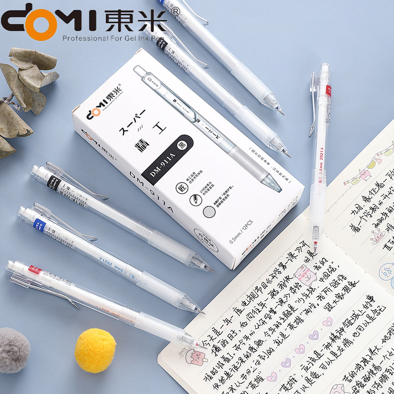 Dongmi 911a Seiko Gel Pen Press Pen High-Value Feel Good st Pen Head Brush Question Pen Secagem rápida Suave Grande capa