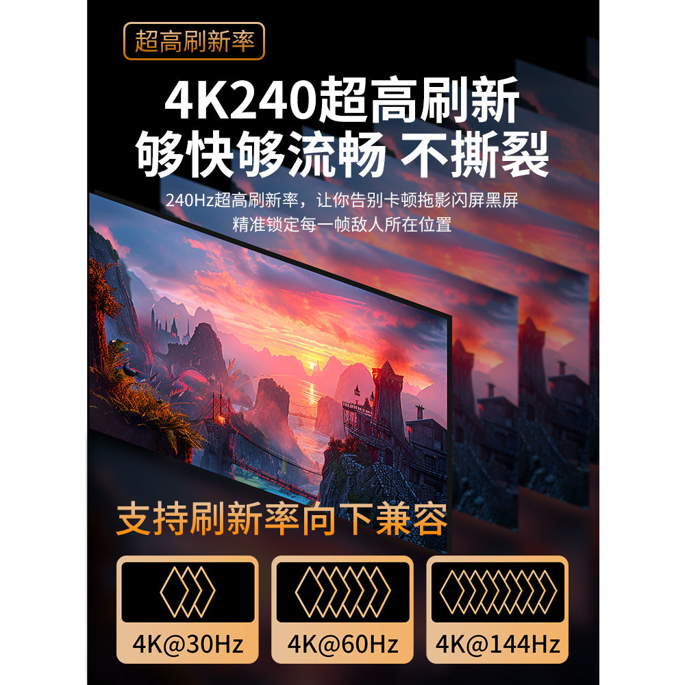Youlian kvm Switch hdmi2.1 Dois em um conjunto Teclado Mouse Controle Dois computadores 4K240 High Brush 2 Dual Host Com