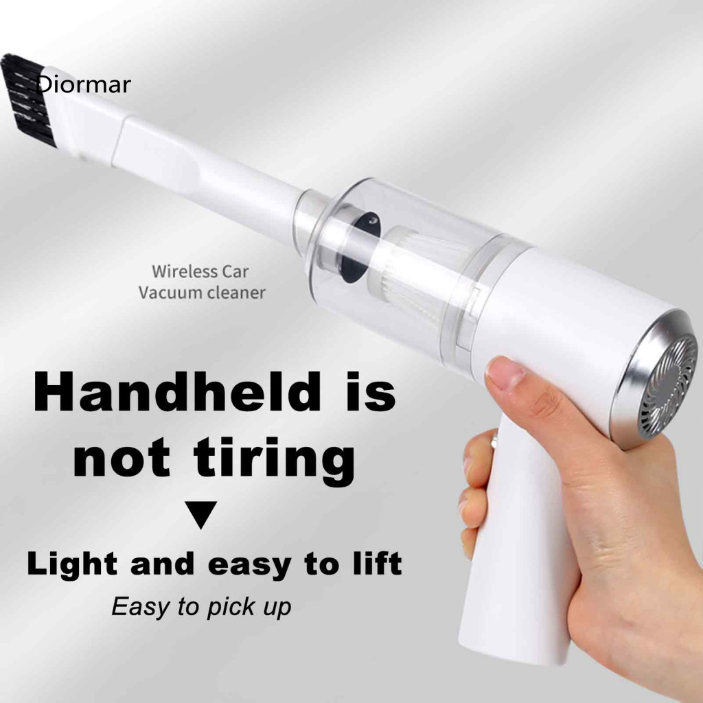 Cordless Handheld Auto Vacuum Quiet Brushless Motor Hand 6000pa Car Cleaner with Led Light Portable Multi-nozzle Dustbus