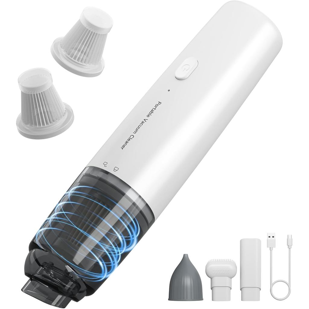 Handheld Vacuum Cordless, Car Vacuum Portable with 2 Suction Modes, Blow & Suction 2-in-1, Mini Vacuum Cleaner Rechargea