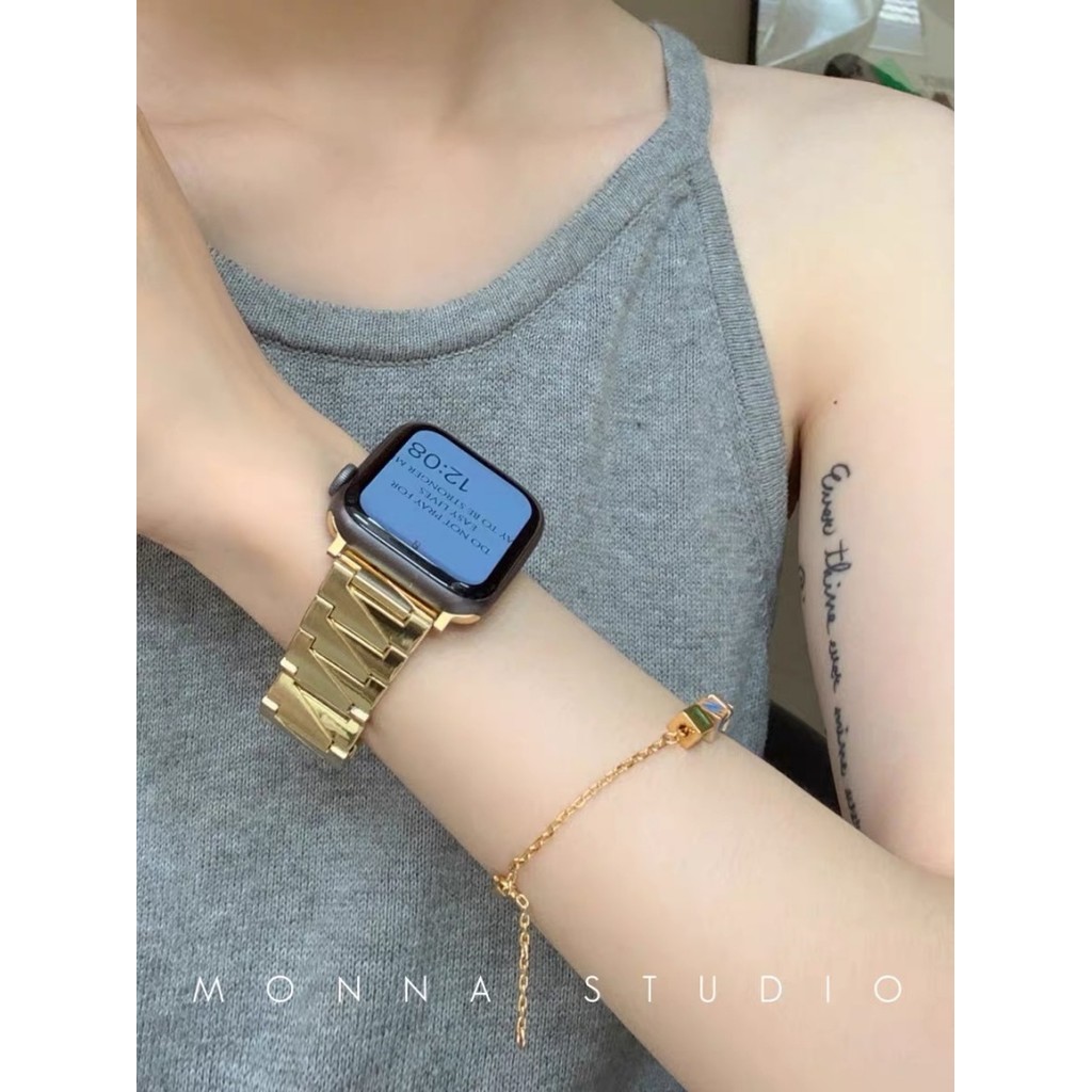 Aço inoxidável Pulseira Feminina Para Apple Watch 10 11 46mm 42mm 44mm 40mm 38mm 41mm 45mm iWatch Ultra 49mm Metal Alça
