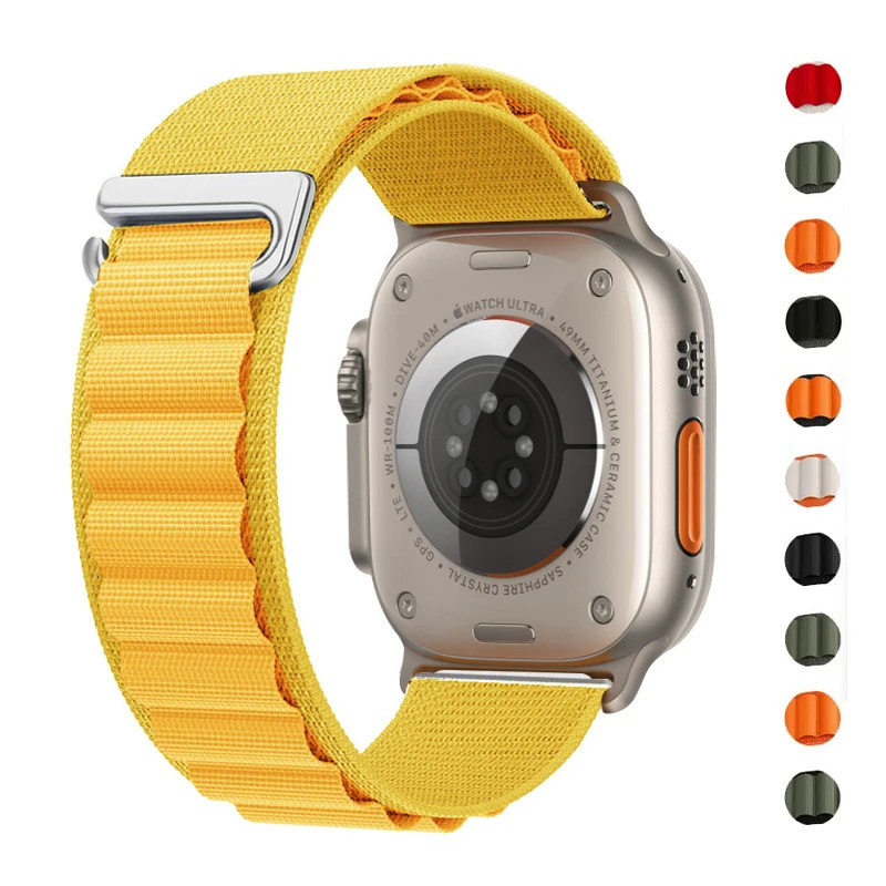 Alpine Nylon Pulseira Para Apple Watch 10 11 40mm 38mm 41mm 42mm 45mm 46mm 44mm 49mm Ultra iWatch Pulseira Esportiva