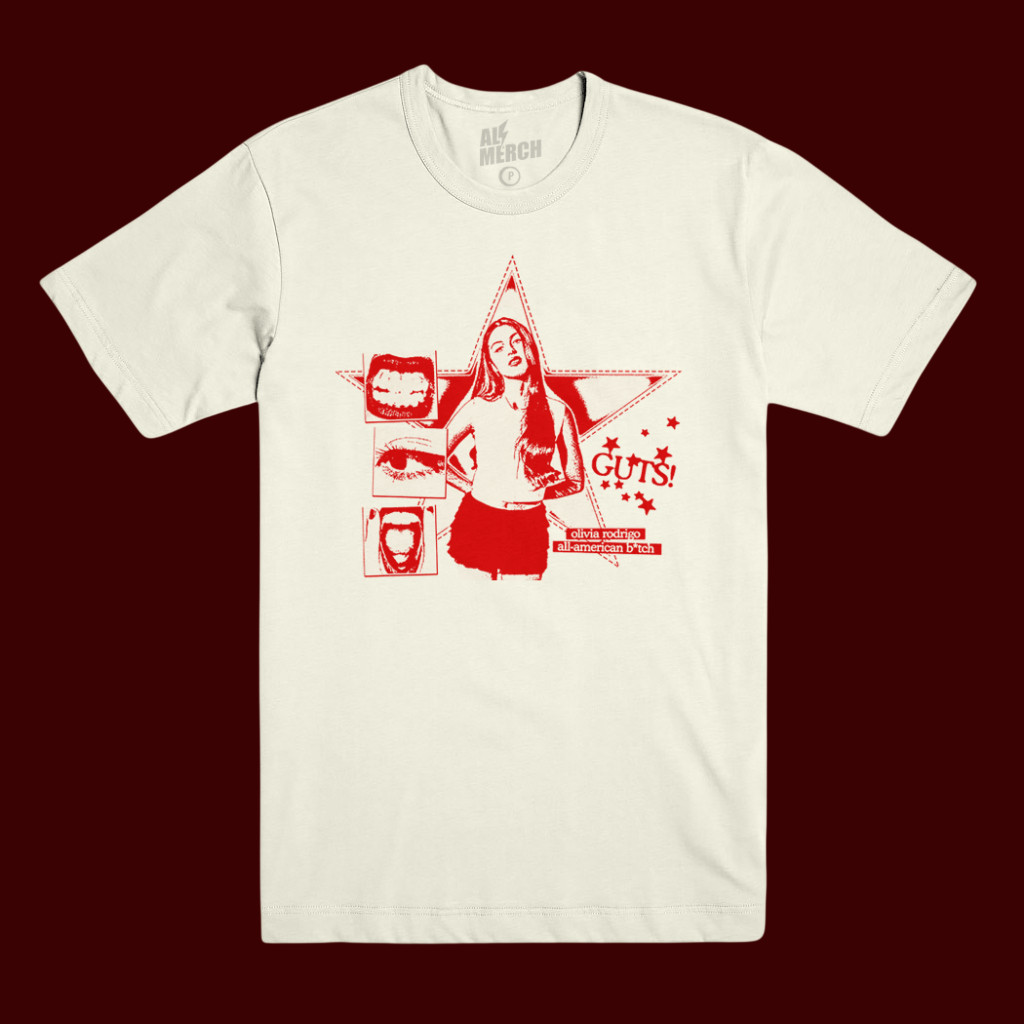 Camiseta Olivia Rodrigo Guts [ALMERCH] Camisa 100% Algodão