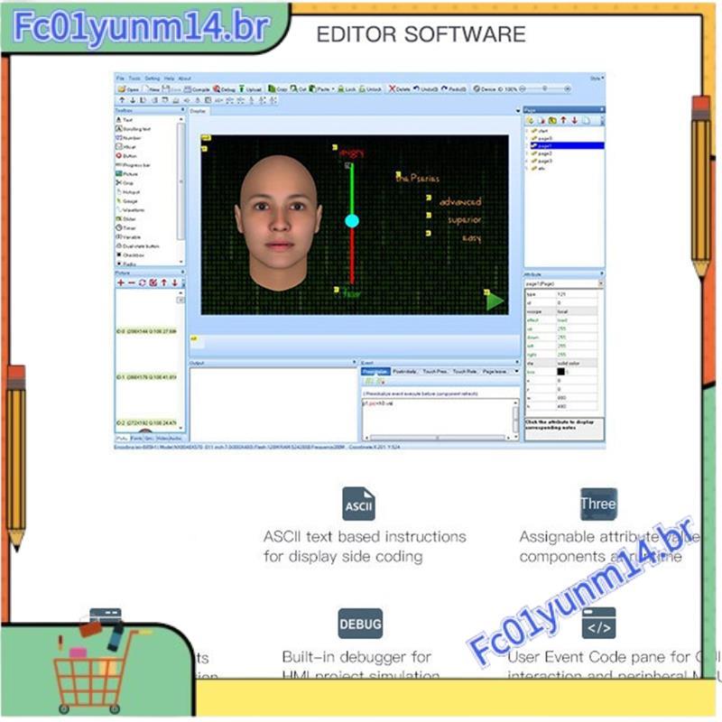 Smart Series NX8048P070-011R Tela LCD De Toque Resistiva De 7.0 Polegadas Sem Caixa