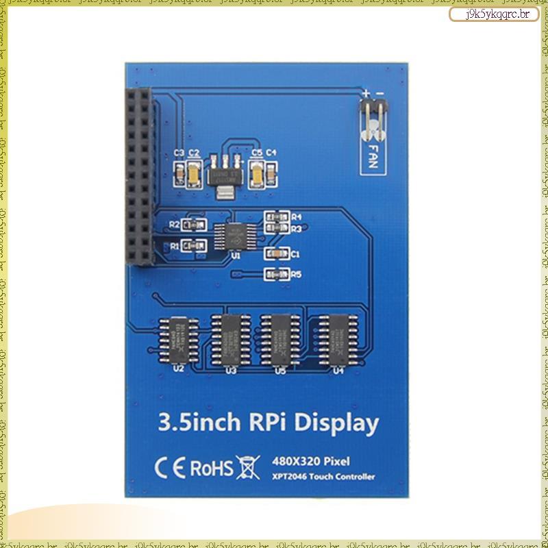 [Lan] Módulo De Tela De Toque De 3.5 Polegadas SPI 480X320 Com Resistiva De Interface De Ventilador 5V Para 3B +/4B