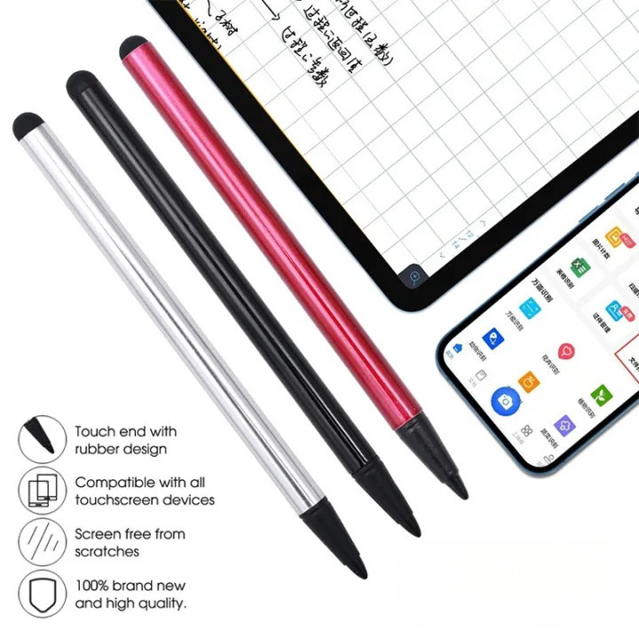 Caneta Stylus De Toque 2 Em 1 Lápis Resistivo Capacitivo Para iPad Phone Tablet PC