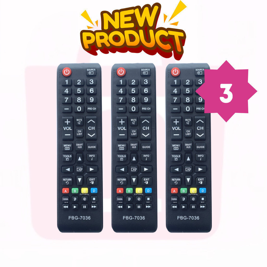 Kit 3un Controle Tv Samsung Smart HUb, Tecla Futebol Varias Versoes COMPATÍVEL