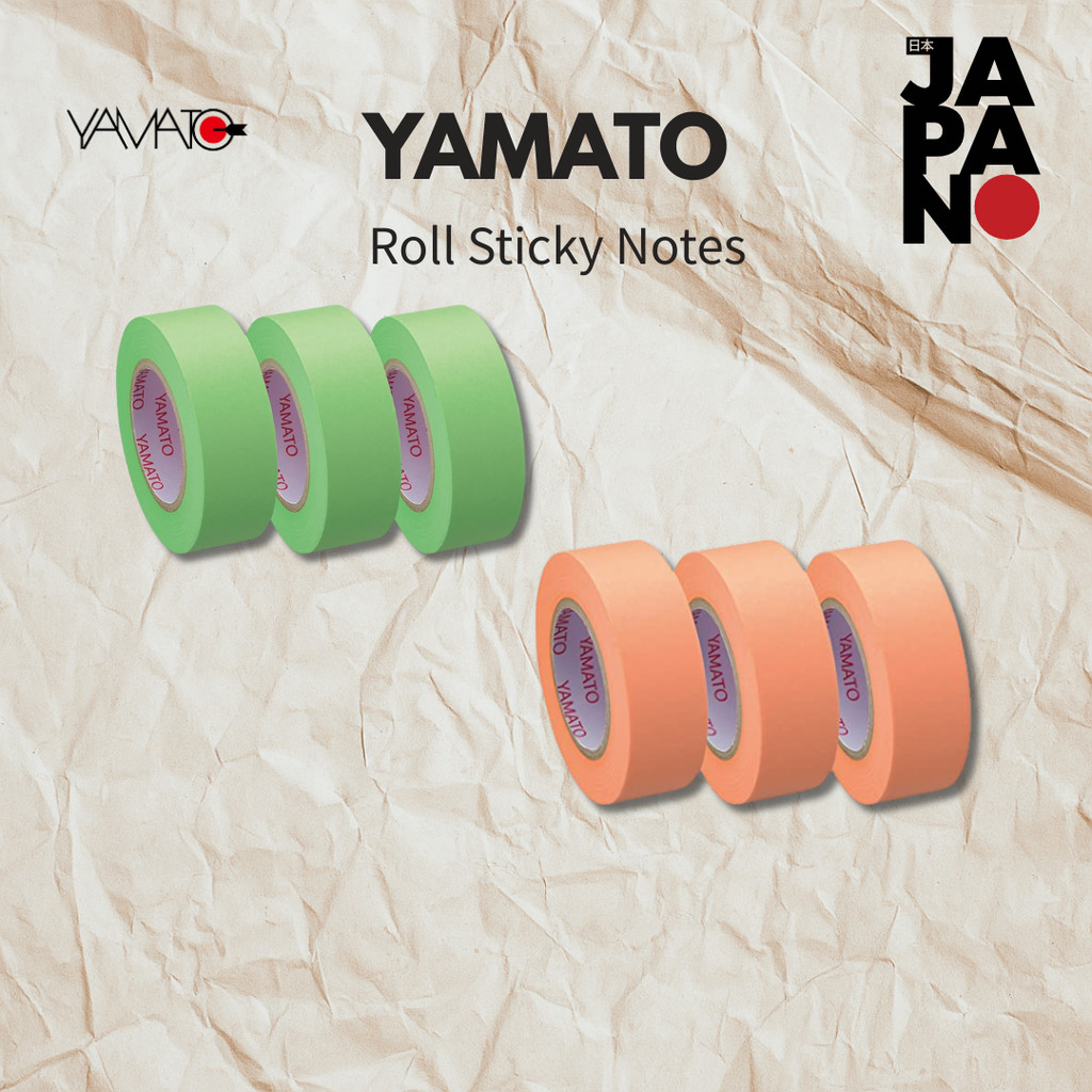 Recarga De Fita Em Rolo De Memorando Yamato 3 Rolos Laranja 15 Mm Alto-Falante 10 M RK-15H-OR , Limão LI