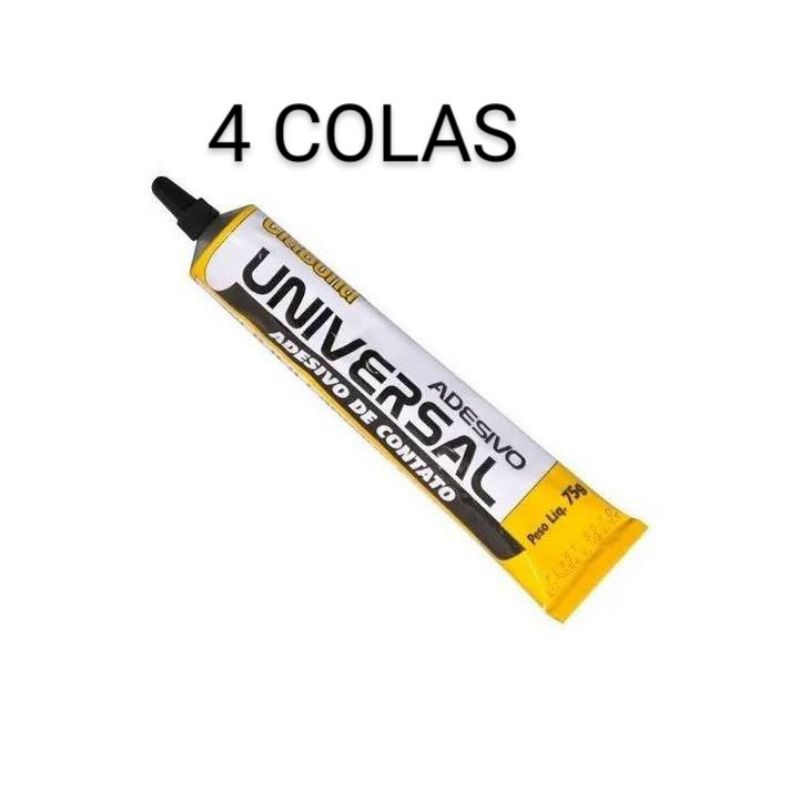 kit 4 Colas Universal De Contato Preta P/ Alto Falante