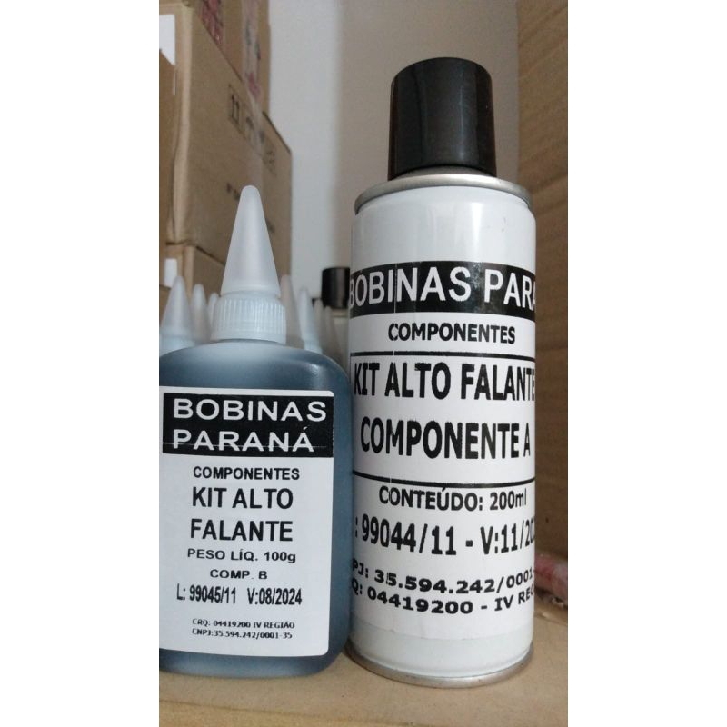 kit ciano acrilato preto - reforma alto falante