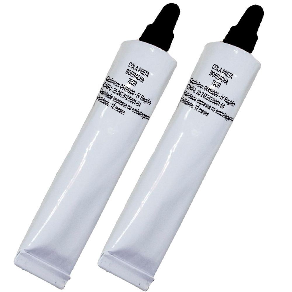 Kit 2 Cola Preta Adesivo De Reparo Alto Falantes 75Gr