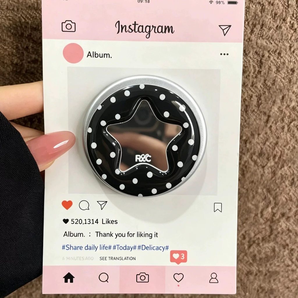 griptok magsafe magsafe popsocket Ins coreano feminino estrela espelho magnético suporte do telefone Magsafe Airbag port
