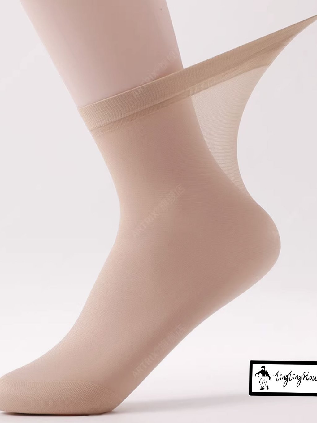 Kit 100 Pares Meia Fina Tornozelo Tamanho 35-40 Soquete ,Modelo ultrafino de verão,Transparente