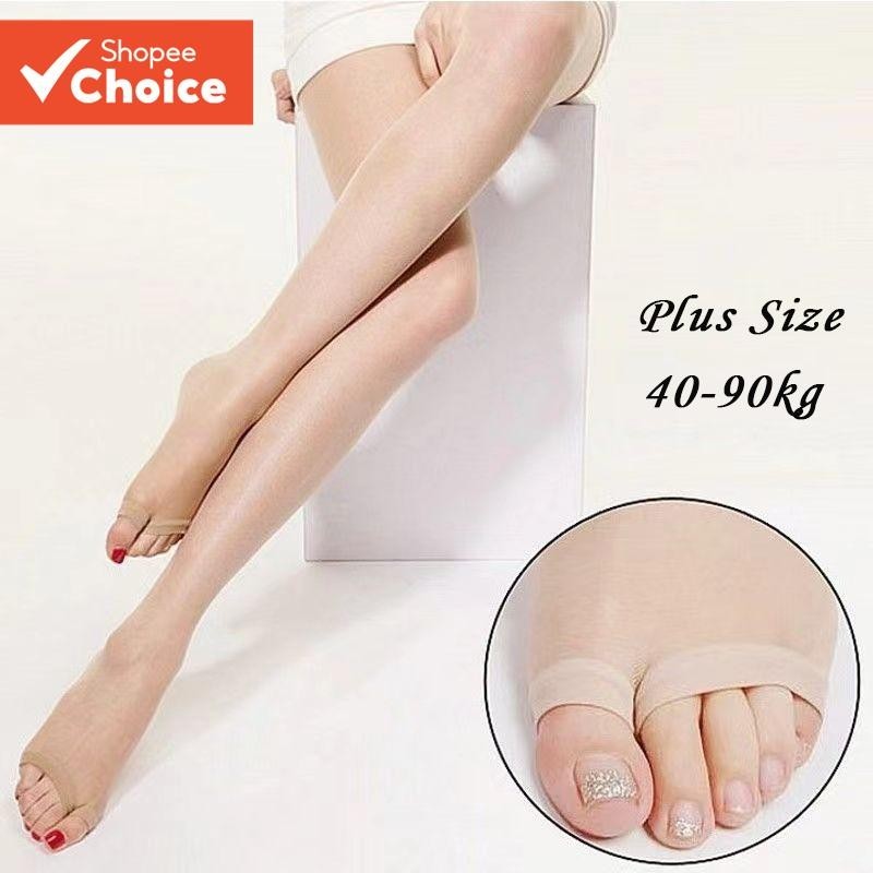 Meia-Calça Feminina Ultrafina Invisível De Nylon Transparente Plus Size 40-115kg