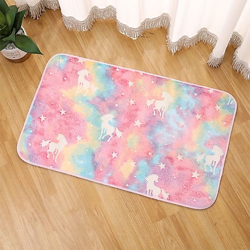 Tapete luminoso flourescente  no Escuro  tamanho 40x60 cm, carpete macio e ultrafino antiderrapante com estampa de pelo