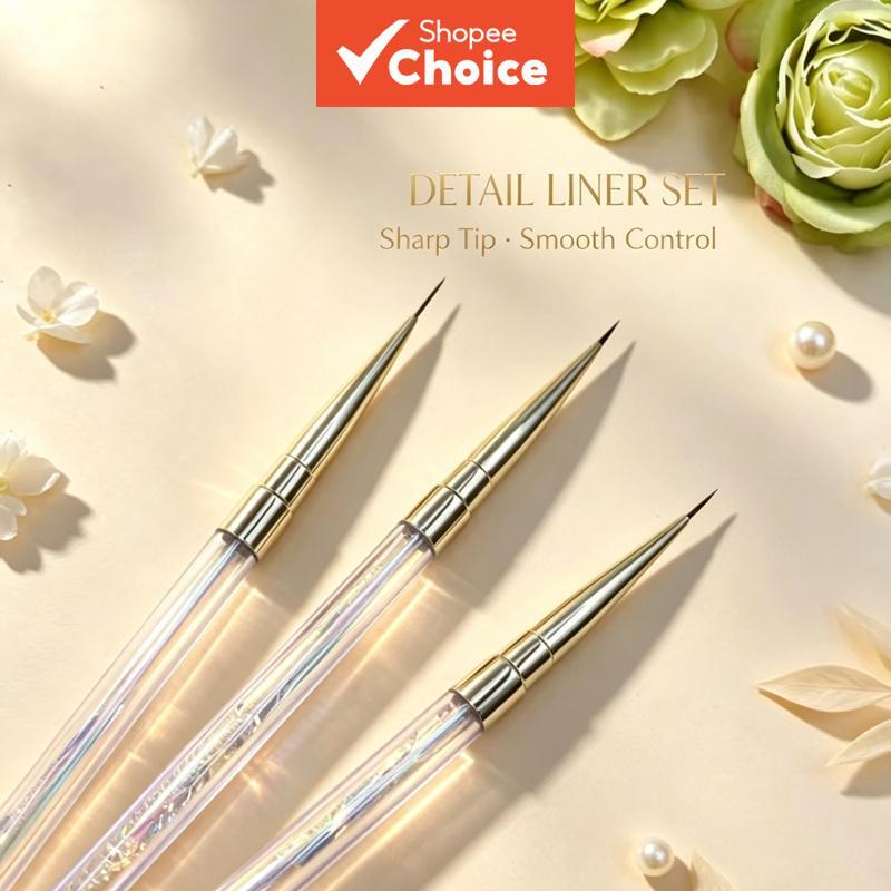 Pincel delineador para unhas de múltiplos tamanhos Aurora, ferramenta de desenho e contorno manual com ponta ultrafina