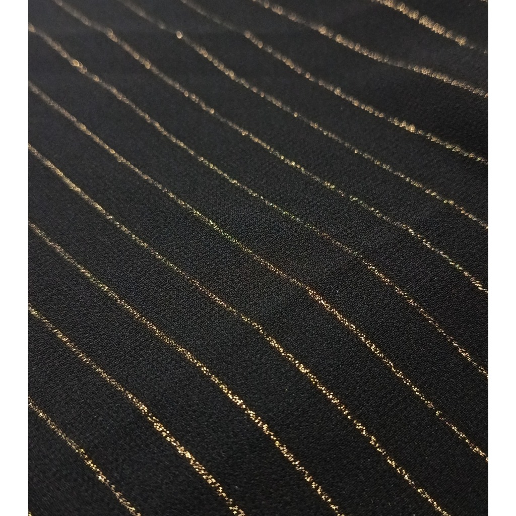 Tecido GGT Listra Lurex Foil - 100% Poliéster - Leve e Transparente Para Saídas de Praia de Luxo e Pareôs, Moda Festa