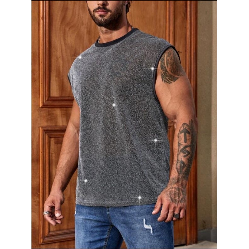 Regata lurex Sport masculino com toque de brilho