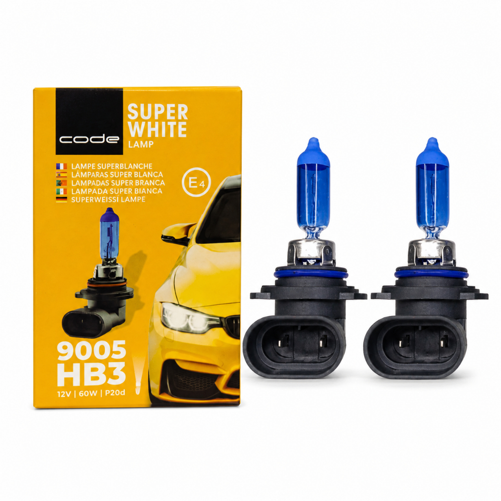 Par Lâmpadas Super Branca HB3 9005 8500K Code 60W 12V Automoveis