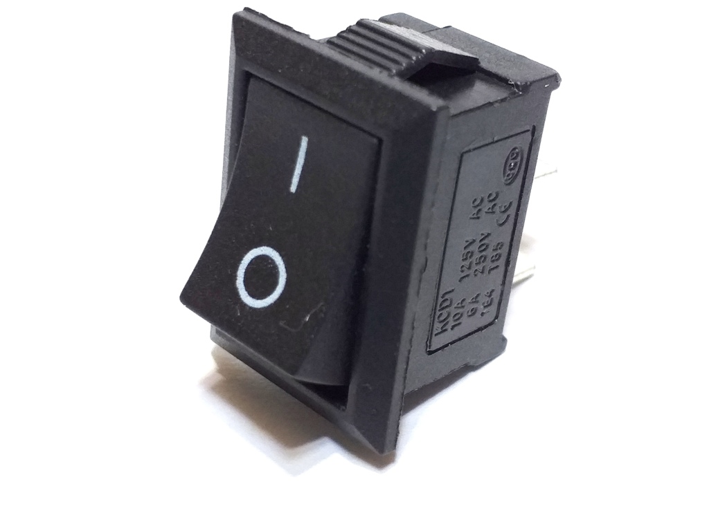 10x Chave Tik Tak KDC Preta Liga e Desliga 2P 2T KCD1-101 On Off TicTac Interruptor Para Luminárias Leds Lâmpadas Abajures