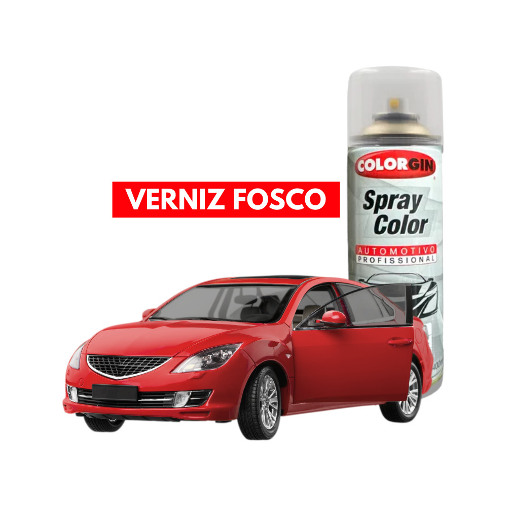 Verniz Spray Automotivo Fosco 400ml Colorgin Carro Limpeza Pintura Proteção Pequeno Brilho Proteção