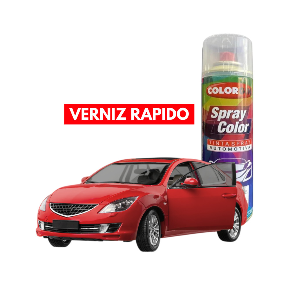 Verniz Spray Automotivo 300ml Colorgin Carro Roda Limpeza Pintura Lixa Proteção Brilho Proteção