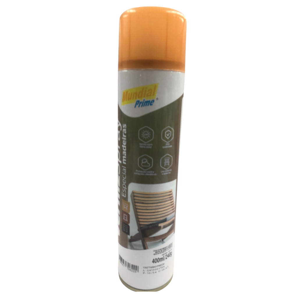 Verniz Spray Madeira Brilhante Proteção Móveis Portas 400ml