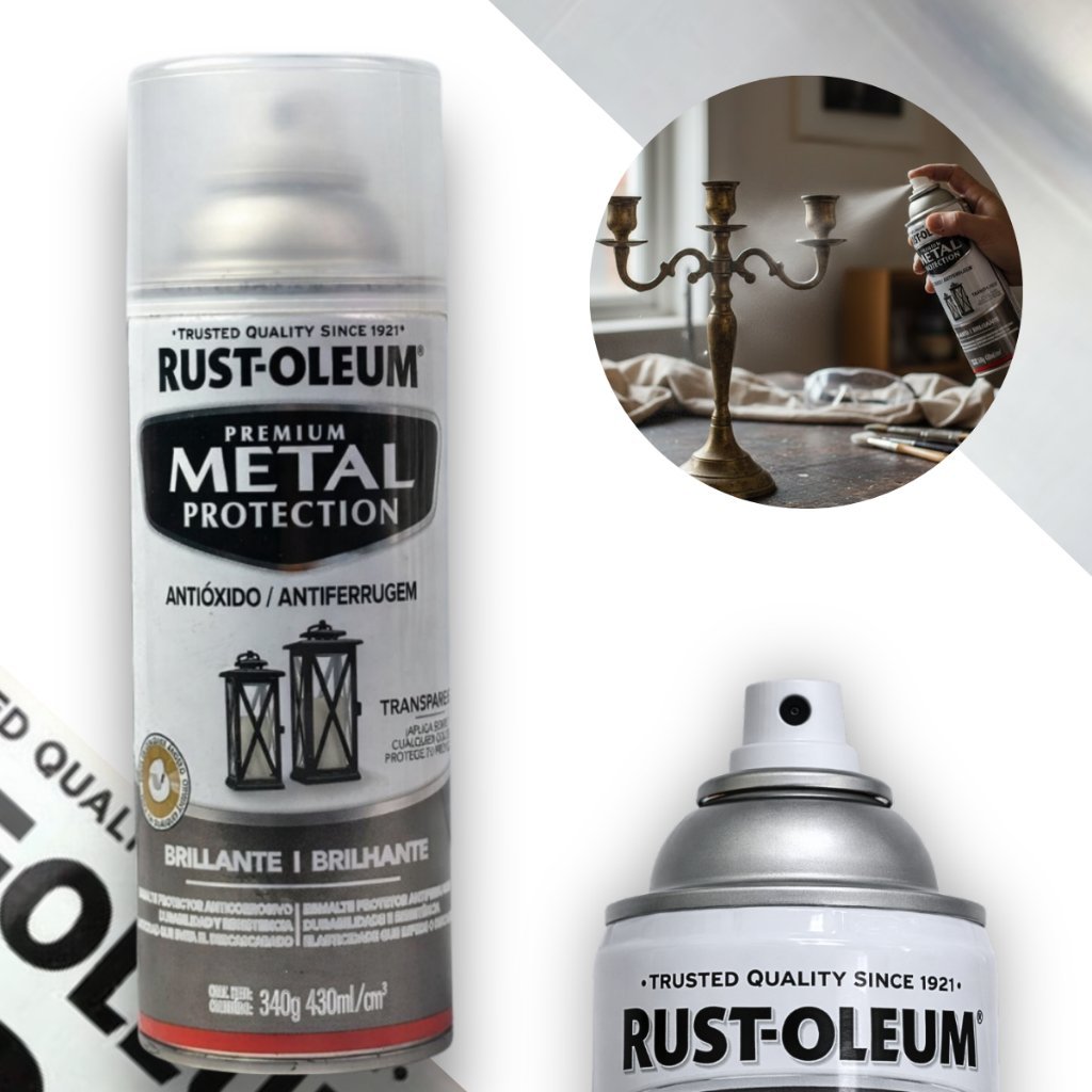 Spray Transparente Brilhante Antiferrugem Metal Protection Rust Oleum