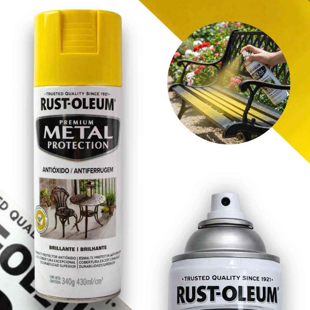 Spray Esmalte Anticorrosivo Metal Protection Amarelo Rust Oleum
