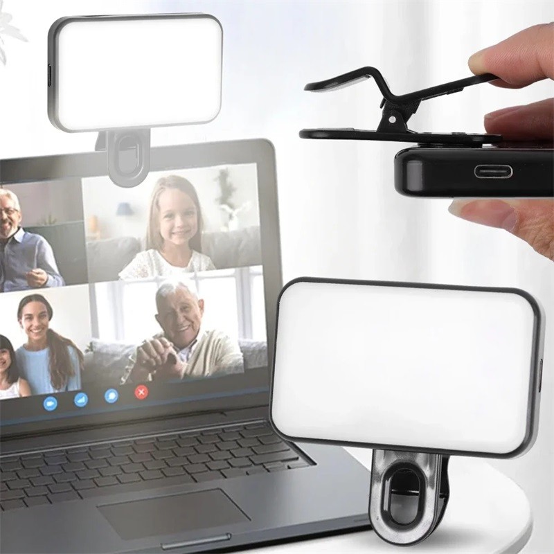 Mini Lâmpada De Preenchimento Selfie Portátil Para Telefone Celular Luz Computador