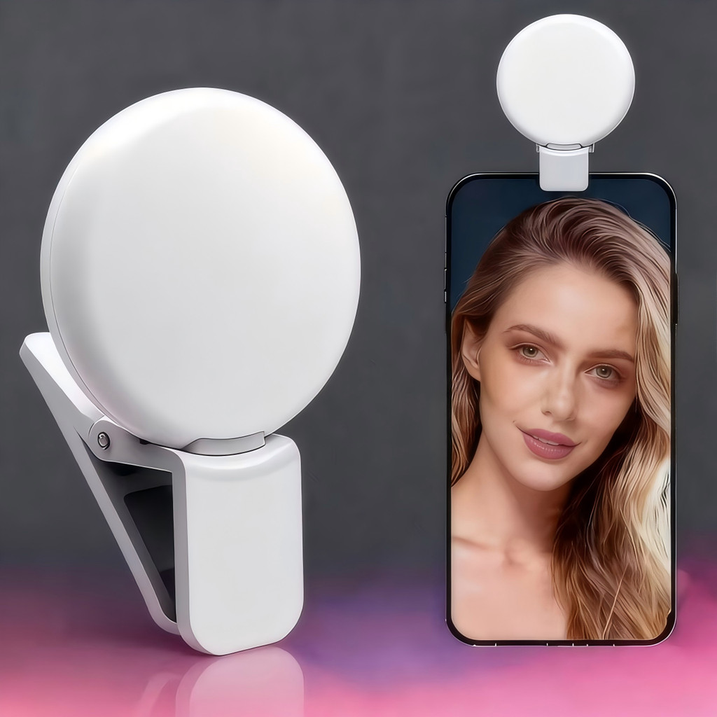 Anel Selfie Luz De Preenchimento Recarregável Bonito LED Ao Vivo Tirar Foto Flash Luzes Para Câmera Telefone