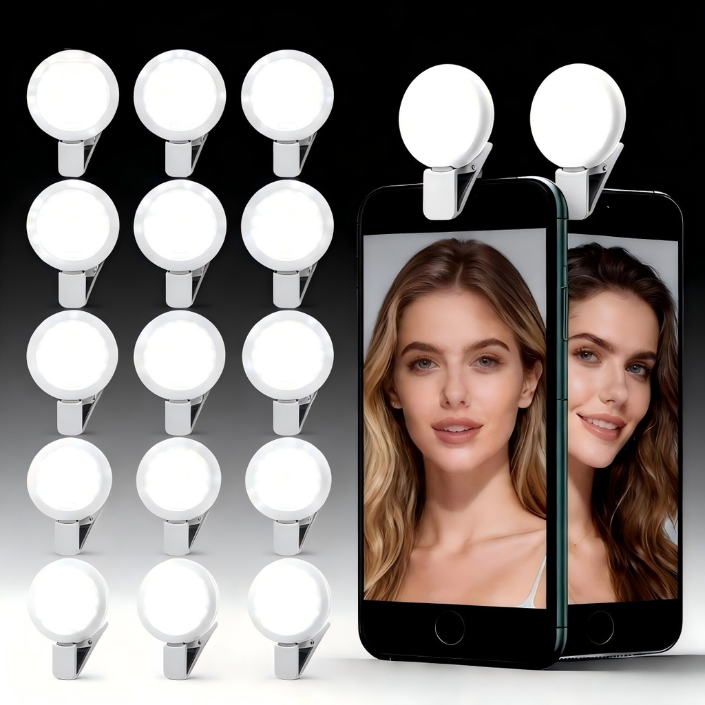 Anel Selfie Luz De Preenchimento Recarregável Bonito LED Ao Vivo Tirar Foto Flash Luzes Para Câmera Telefone