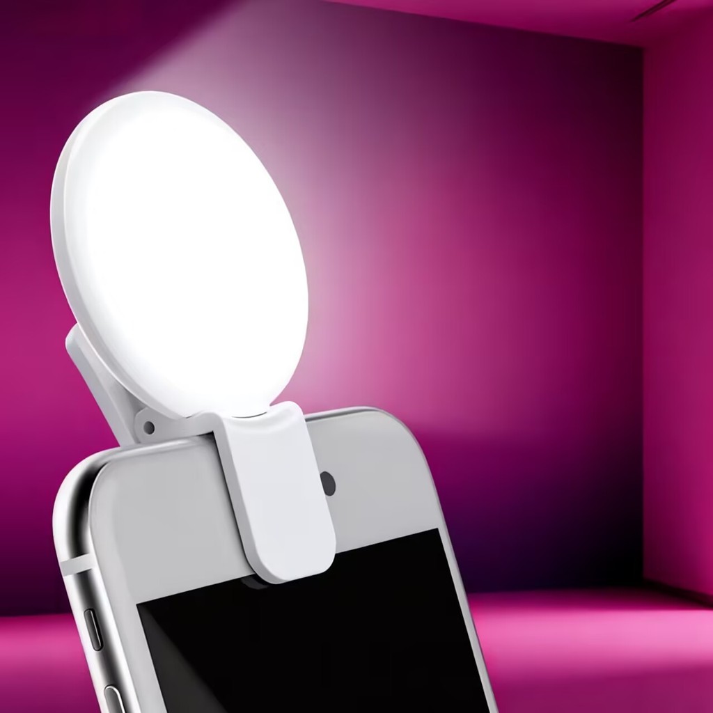 Anel Selfie Luz De Preenchimento Recarregável Bonito LED Ao Vivo Tirar Foto Flash Luzes Para Câmera Telefone