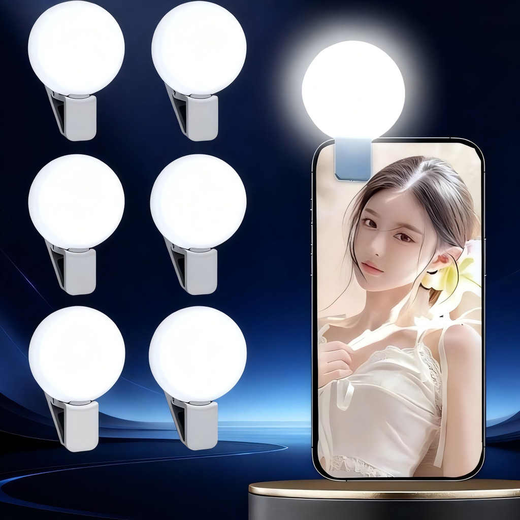 Anel Selfie Luz De Preenchimento Recarregável Bonito LED Ao Vivo Tirar Foto Flash Luzes Para Câmera Telefone