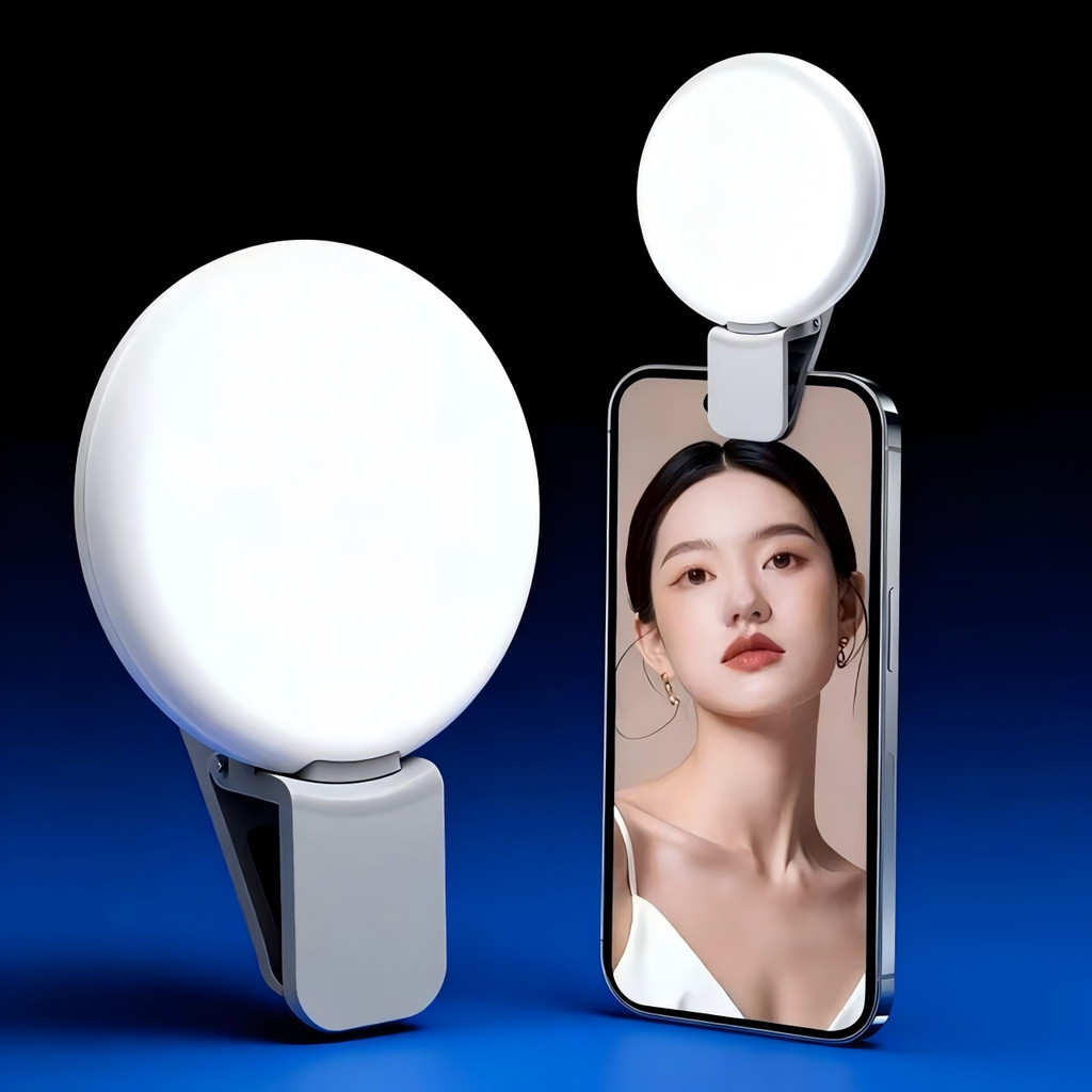 Anel Selfie Luz De Preenchimento Recarregável Bonito LED Ao Vivo Tirar Foto Flash Luzes Para Câmera Telefone